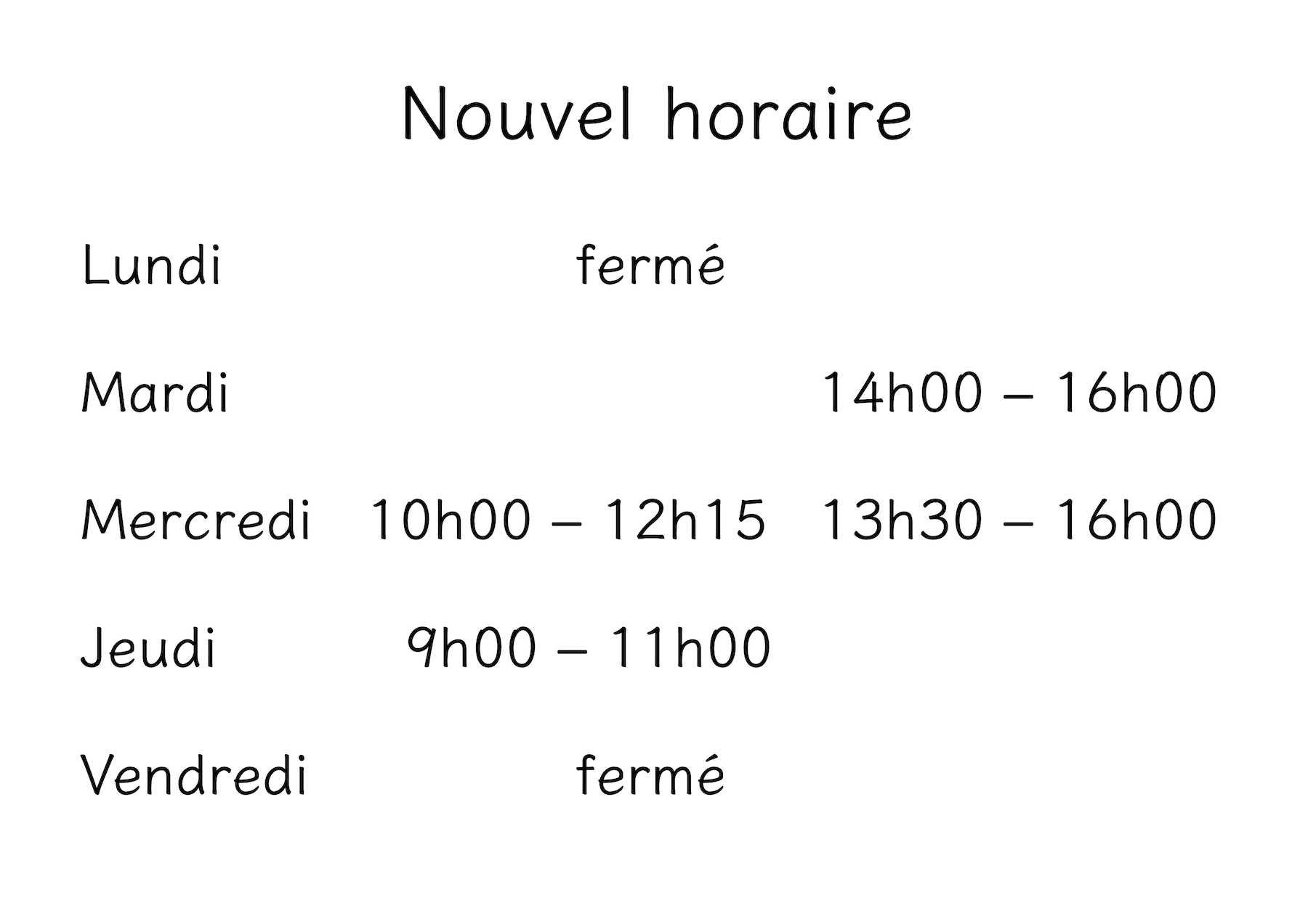 COD CdF 03.2026 horaire